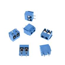 100 pcs 2 Pin Screw blue PCB Terminal Block Connector 5mm Pitch# 2024 - buy cheap