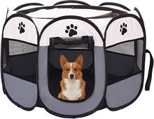 Portable Outdoor Big Dogs House Fence Folding Pet Tent Dog House Octagonal Cage For Cat Tent Playpen Puppy Kennel Easy Operation 2024 - buy cheap