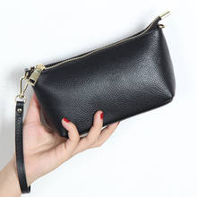 Women Genuine Leather clutch bag ladies multi-function hand bag female handbag leather lady dumplings bag shoulder Messenger bag 2024 - buy cheap