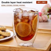 80/250/350/450ml Heat-resistant Glass Cup Double Insulation Teacup Juice Mugs Coffee Milk Glass Drinking Cup Bar Kitchen Tools 2024 - buy cheap