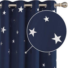 XTMYI Blackout Curtains for Living Room Star Blue Curtains for Kids Boy Girl Bedroom Curtains Children Christmas Finished Drapes 2024 - buy cheap