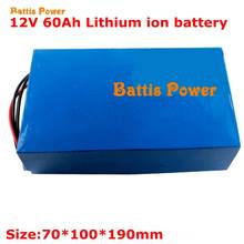 Pacote de bateria de lítio li-íon de 12v, 60ah, para bateria solar, 12v, recarregável, sistema solar, inversor de bateria + carregador 2024 - compre barato