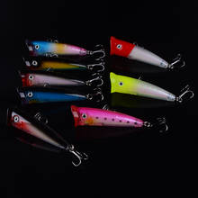 Señuelo de pesca Popper Wobbler, 8 piezas, 70mm, 10g, Isca, cebos artificiales duros, aparejos de pesca falsos, ojos 3D 2024 - compra barato