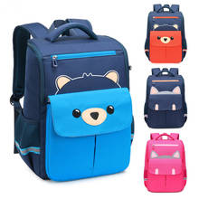 1-3-6 Grade Kids Fashion Animal Cartoon School Bags for Girls Boys Bear Cat Design Children Orthopedic Backpack Mochila Infantil 2024 - buy cheap