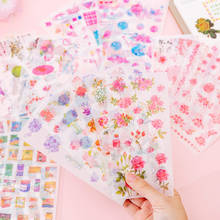 20 pacotes/lote coréia kawaii menina série transparente adesivo venda quente decoração diário adesivos material escolar de escritório atacado 2024 - compre barato
