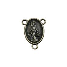 Virgin Mary Triangular 3-Strand Charm Spacer End Connector 14x20mm 150pcs Antique bronze Jewelry F-61 2024 - buy cheap