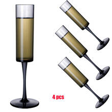 Copas de vino reciclables e irrompibles, Copas de plástico transparente para flautas de champán, para exteriores, fiesta en casa, Bar, diseño especial, 4 Uds. 2024 - compra barato