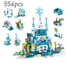 Girl Toy Building Blocks Girl Ice Snow Princess Castle Small Particle Compatible Building Blocks Children Birthday Toy Gift DIY 2024 - buy cheap