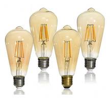 Lámpara Retro Vintage Edison E27, 220V, 4W, 6W, 8W, ampolla de filamento, ST64, luces LED Vintage de decoración 2024 - compra barato