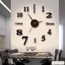 Relógio de parede 3d de acrílico espelhado, relógio para parede moderno diy, decoração da casa, sala de estar, com agulha de quartzo, novo, 2020 2024 - compre barato