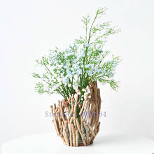 Vaso de vidro para decoração de casa, vaso criativo nórdico de madeira com ramos de árvore, arranjo de flores moderno para casamento 2024 - compre barato
