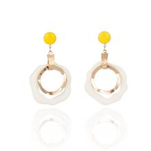 MISANANRYNE Korean Drop Earrings 2019 For Women Fashion Geometric Round Acrylic Earrings Wedding Jewelry Wholesale 2024 - buy cheap