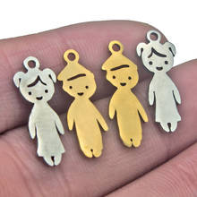 5pcs High Quality Stainless Steel Gold Boy Girls Small Charms Pendant Polished Jewelry Making Earring Accessories Diy Necklace 2024 - buy cheap