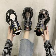 Spring Winter Woman Chunky Platform Sneakers New Fashion Trainers High Quality Tenis Female Plus Velvet Casual Shoes Size 34-40 2024 - buy cheap