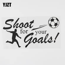 YJZT-calcomanía de vinilo para tu objetivo, 18,5 cm x 9,9 cm, para disparar fútbol, negro/plata, 8A-1065 2024 - compra barato