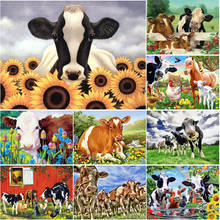 DIY Cow 5D Diamond Painting Full Drill Mosaic Animal Embroidery Cross Stitch Kit Bedroom Wall Sticker Rhinestone Decoration 2024 - buy cheap