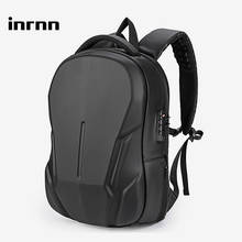 Inrn mochila masculina com concha dura dura, mochila anti roubo para laptop à prova d'água escolar para adolescentes usb, bolsas de viagem 2024 - compre barato
