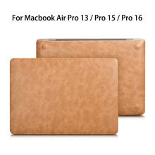 Capa de couro para laptop, capa resistente a impactos para macbook air pro 13, a2337, a2338, a2889, a2179, macbook pro 16, a2141 2024 - compre barato