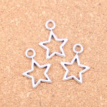 126pcs Charms star pentagram 16x22mm Antique Pendants,Vintage Tibetan Silver Jewelry,DIY for bracelet necklace 2024 - buy cheap