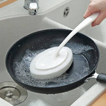 Esponja mágica de limpeza com cabo longo, esponja para lavar louça, acessório de ferramenta de limpeza de banheiro e cozinha 2024 - compre barato