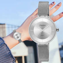 Fantor Fashion Luxury Silver Watch Women Brand Small Dial Mesh Strap Ladies Watch relogio feminino Quartz Wristwatch Woman 2024 - buy cheap