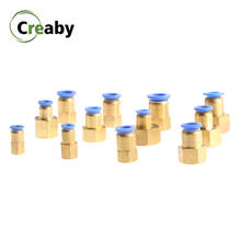 PCF Pipe Fitting 6mm-16mm 10mm 14mm OD Hose Tube M5 1/8" 1/4" 3/8" 1/2" BSP Female Thread Brass Air Pneumatic Quick Connector 2024 - buy cheap