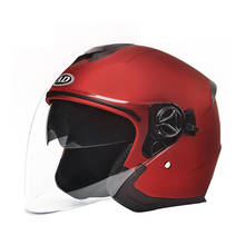 Casco de motocicleta eléctrica para hombre y mujer, visera de doble lente, de cara abierta, 54-59CM, para verano 2024 - compra barato