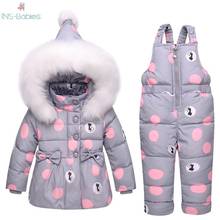 2022 New Baby Girls Winter Warm Clothes 90% White Duck Down Suit 1-3y Girls Fur Collar Down Jacket Girls Outwear Snowsuit Coat 2024 - buy cheap