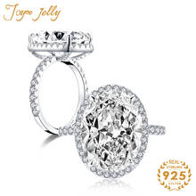 Женское серебряное кольцо JoyceJelly, классическое 925 пробы кольцо с овальной фианитами ААА 2024 - купить недорого