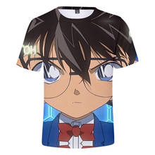 Аниме 3D рубашка в стиле детектива Конана футболка для мужчин и женщин, летние футболки, повседневные футболки с коротким рукавом модные 3D Detective Conan, топы для мальчиков и девочек 2024 - купить недорого