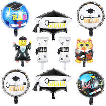 10pcs congrats grad foil balloons Graduation Ceremony Party Decorations foil helium globos graduate air ball graduation theme 2024 - buy cheap