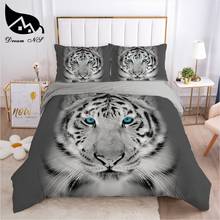 Dream NS-Juego de ropa de cama con pintura de tinta pintada a mano, conjunto de ropa de cama, edredón, tamaño grande, gato, tigre blanco 2024 - compra barato