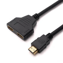 1080P HDMI-совместимый сплиттер 1x2 порты мужской женский Коммутатор Концентратор Адаптер видеопереключатель кабель для DVD HDTV Xbox PS3 PS4 проектора 2024 - купить недорого