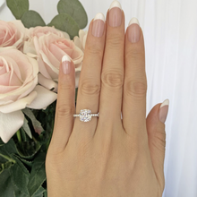 Anéis de casamento e noivado com almofada 2ct, branco natural, safira, original para mulheres, prata de lei 925, joia de dedo, imperdível 2024 - compre barato