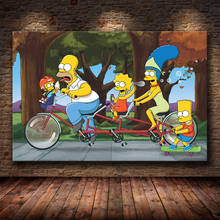 Modular Canvas Cartoon Family HD Print Picture Wall Art American Cartoon Character Painting Home Decor Poster Living Room 2024 - buy cheap