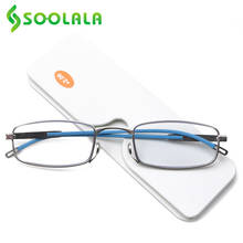 SOOLALA Mini Sticky SOS Nose Clip Folding Reading Glasses Women Men Lesebrille Herren Go Everywhere Metal Prescription Glasses 2024 - buy cheap