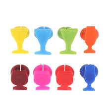 8pcs Silicone Wine Glass Marker Creative Drinking Cup Identifier Party Cup Sign (Random Color) 2024 - buy cheap