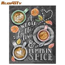 RUOPOTY 5D DIY Diamond Embroidery Coffee Full Drill Cross Stitch Handicraft Diamond Painting Cartoon Wall Decor New Arrival 2024 - buy cheap