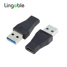 Usb lingable 3.0 um macho para tipo c USB-C fêmea adaptador conversor usb c conector 2024 - compre barato