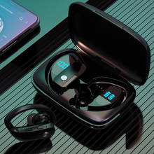 Auriculares TWS V5.0, inalámbricos por Bluetooth con micrófono, Auriculares deportivos impermeables con caja de carga para Android y pantalla LED 2024 - compra barato