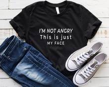 Женская Базовая футболка с надписью «I'm Not Mad This Is My Face», повседневная забавная футболка премиум-класса, топ для молодых девушек 2024 - купить недорого