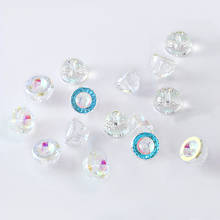 Strass colorido em formato redondo para artesanato, acessórios para braceletes faça você mesmo acessórios de joias cristal de furo strass 2024 - compre barato