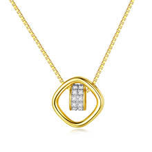 CZCITY-collares con colgante circular de Plata de Ley 925, joyería única para mujeres y niñas, vida diaria, joyería de color dorado de 18k, SN-458 fina 2024 - compra barato