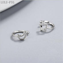 LULU-PIG  Hot New 925 Silver Earless Piercing Star Moon Ear Clip Female Simple Japanese Ear Bone Clip  EH474 2024 - buy cheap