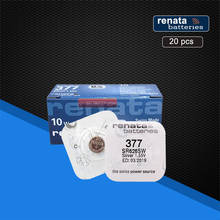 20pack Renata 377 100% Original Brand New LONG LASTING SR626SW SR626 V377 Watch Battery Button Coin Cell Swiss Made 2024 - buy cheap