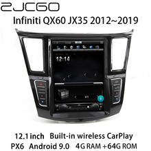 Zjcgo-sistema multimídia automotivo, reprodutor com tela de 12.1 polegadas, navegação gps, rádio, estéreo, navegação, android, infiniti, qx60, jx35, 2012 ~ 2019 2024 - compre barato