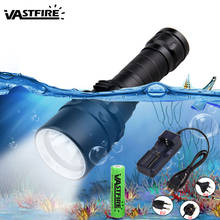2500 Lumens  XM-L T6 LED Diving Scuba Flashlight Torch Underwater 100M Diver Lantern Hand Light+18650 Battery+Battery Charger 2024 - buy cheap