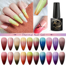 Rban nail-esmalte de unha térmico semipermanente, 6ml, cor que muda de temperatura, gel uv, 3 cores, glitter 2024 - compre barato