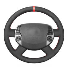 Hand-stitched Black Suede Car Steering Wheel Cover for Toyota Prius 20(XW20) 2004 2005 2006 2007 2008 2009 2024 - buy cheap