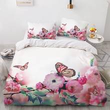 Simple Bedding Sets 3D Plant Flower Duvet Quilt Cover Set Comforter Bed Linen Pillowcase King Queen Full Double Home Texitle 2024 - купить недорого